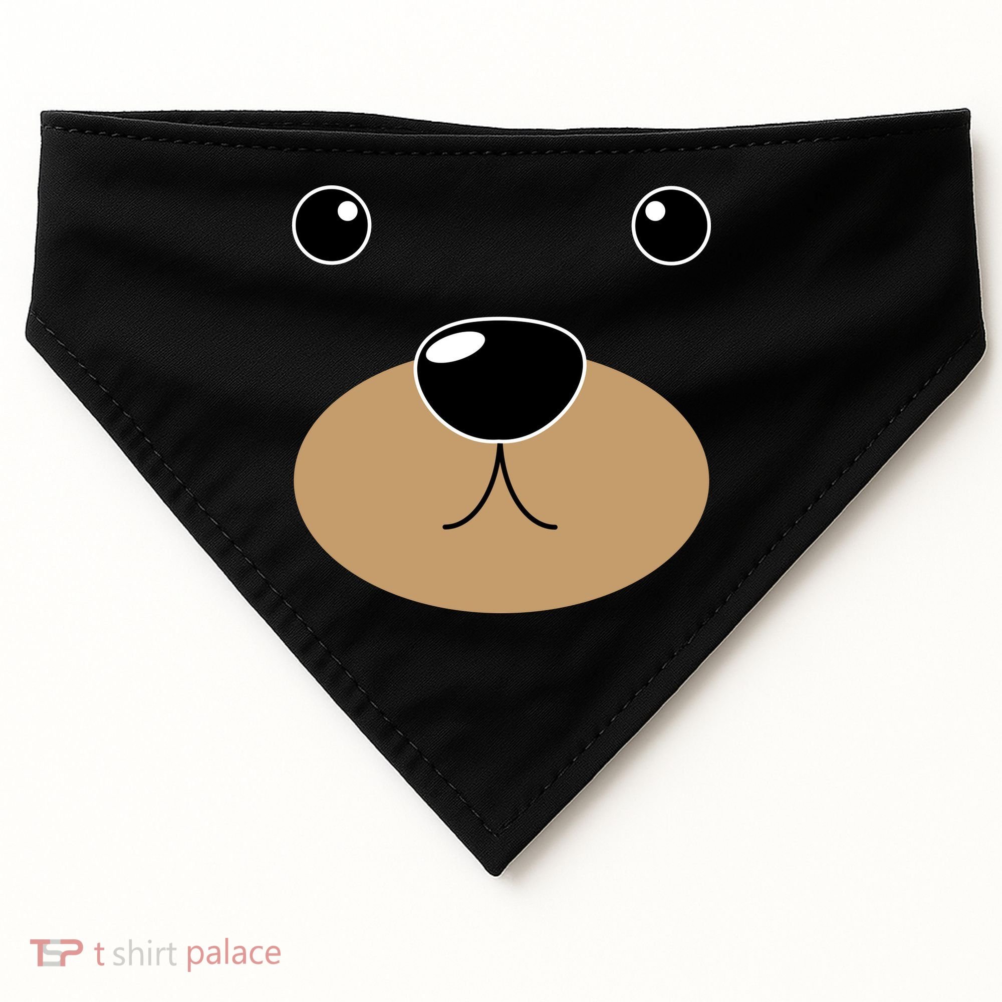 Bear Costume Face USA-Made Doggie Bandana