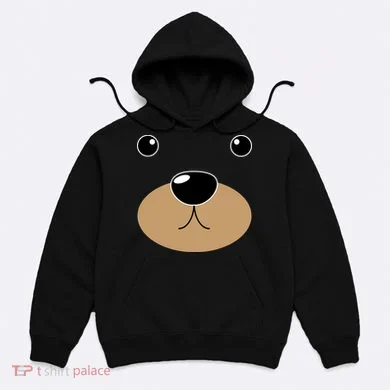 Bear Costume Face Hoodie