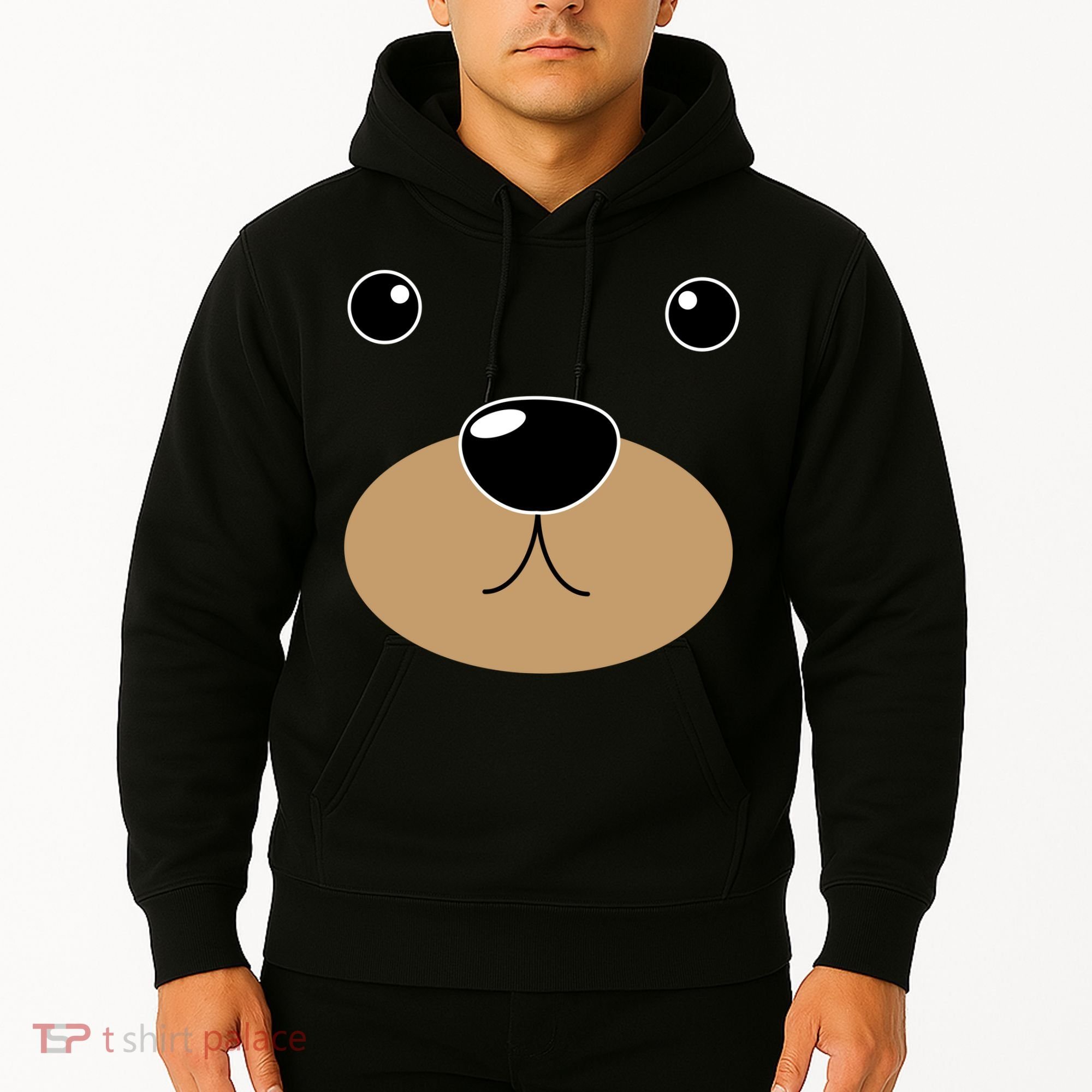 Bear Costume Face Hoodie