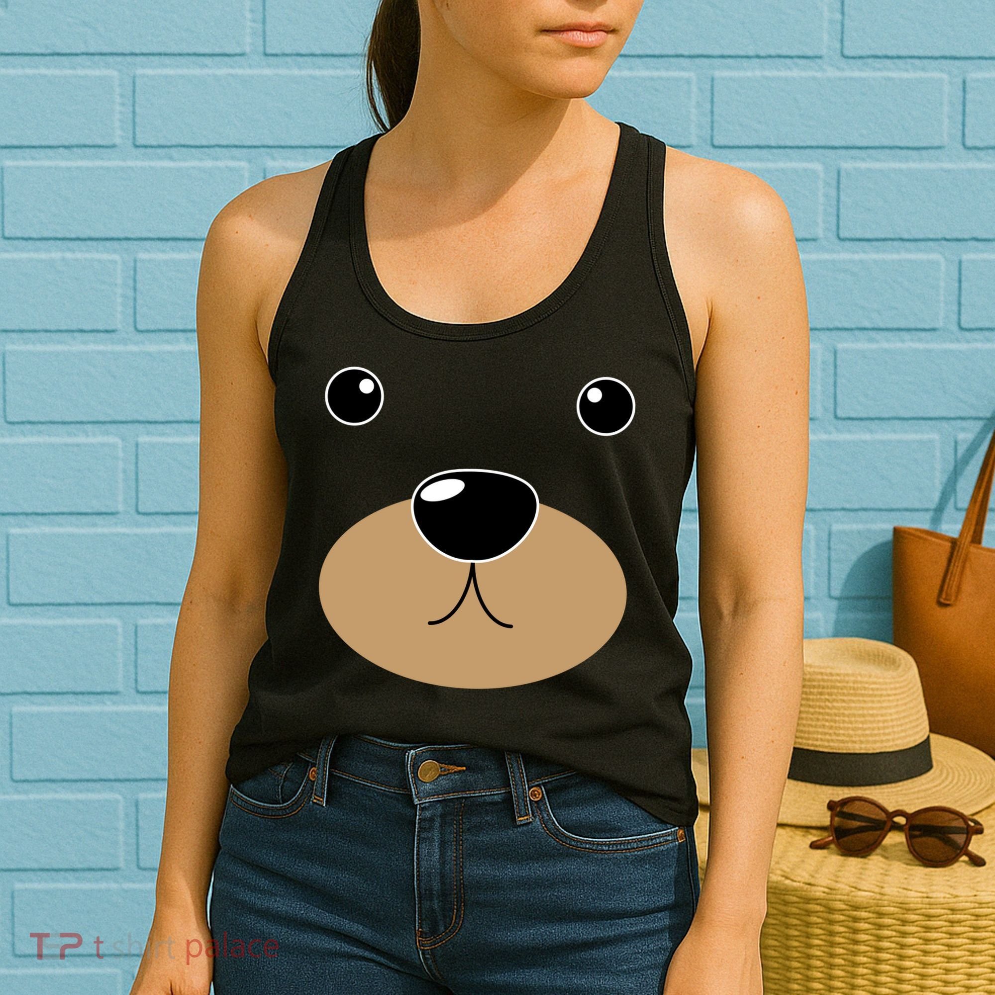 Bear Costume Face Women's Tank Top