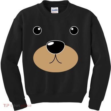 Bear Costume Face Kids Sweatshirt