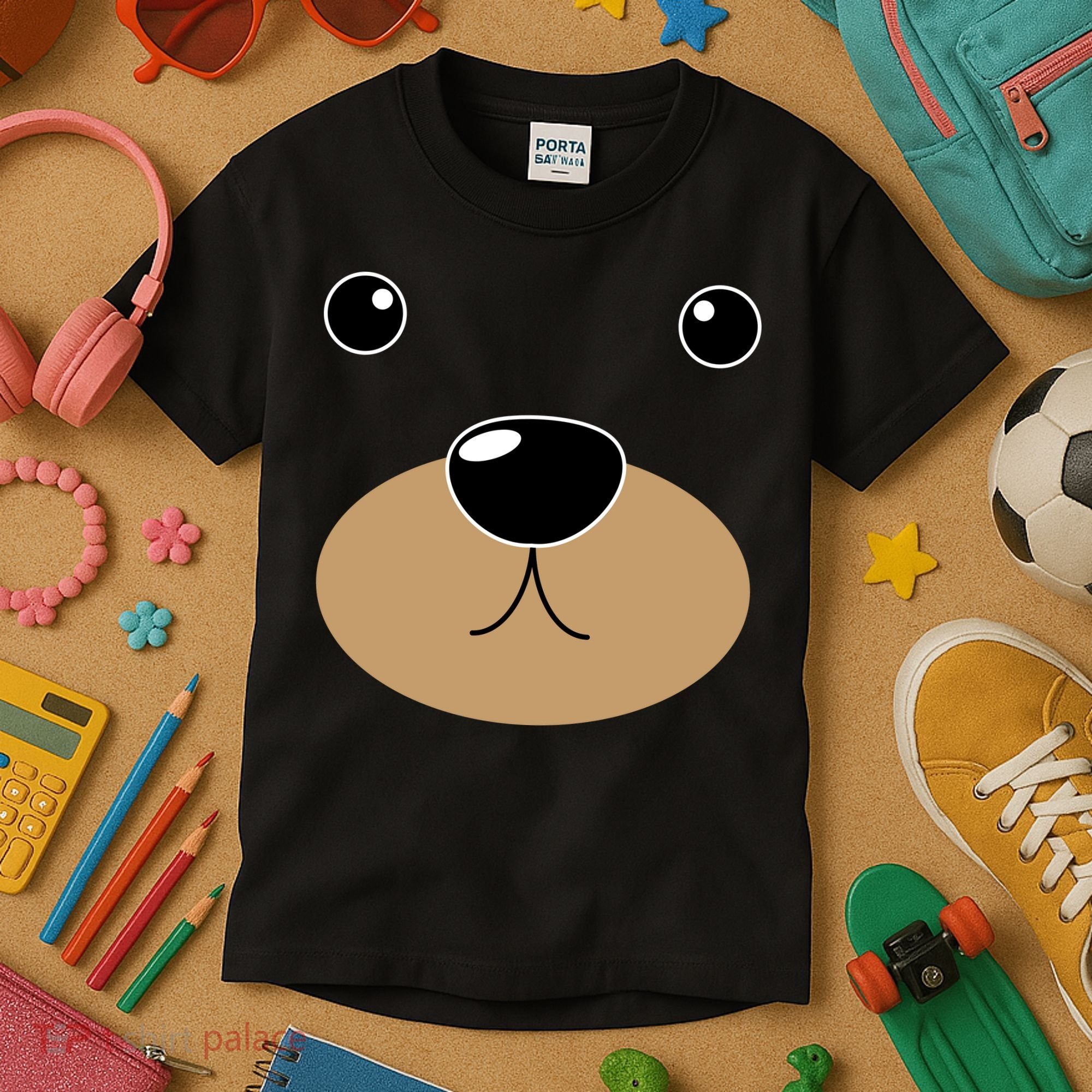 Bear Costume Face Kids T-Shirt
