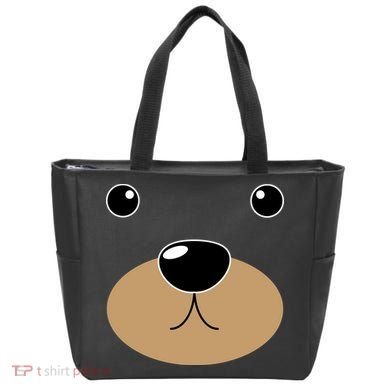 Bear Costume Face Tote Bag