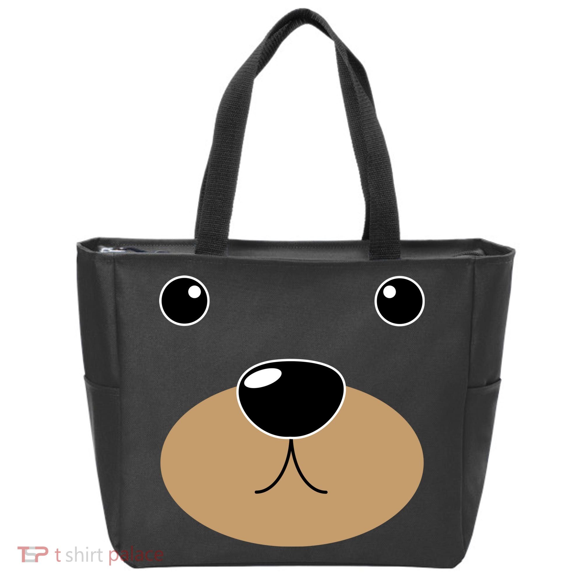 Bear Costume Face Tote Bag