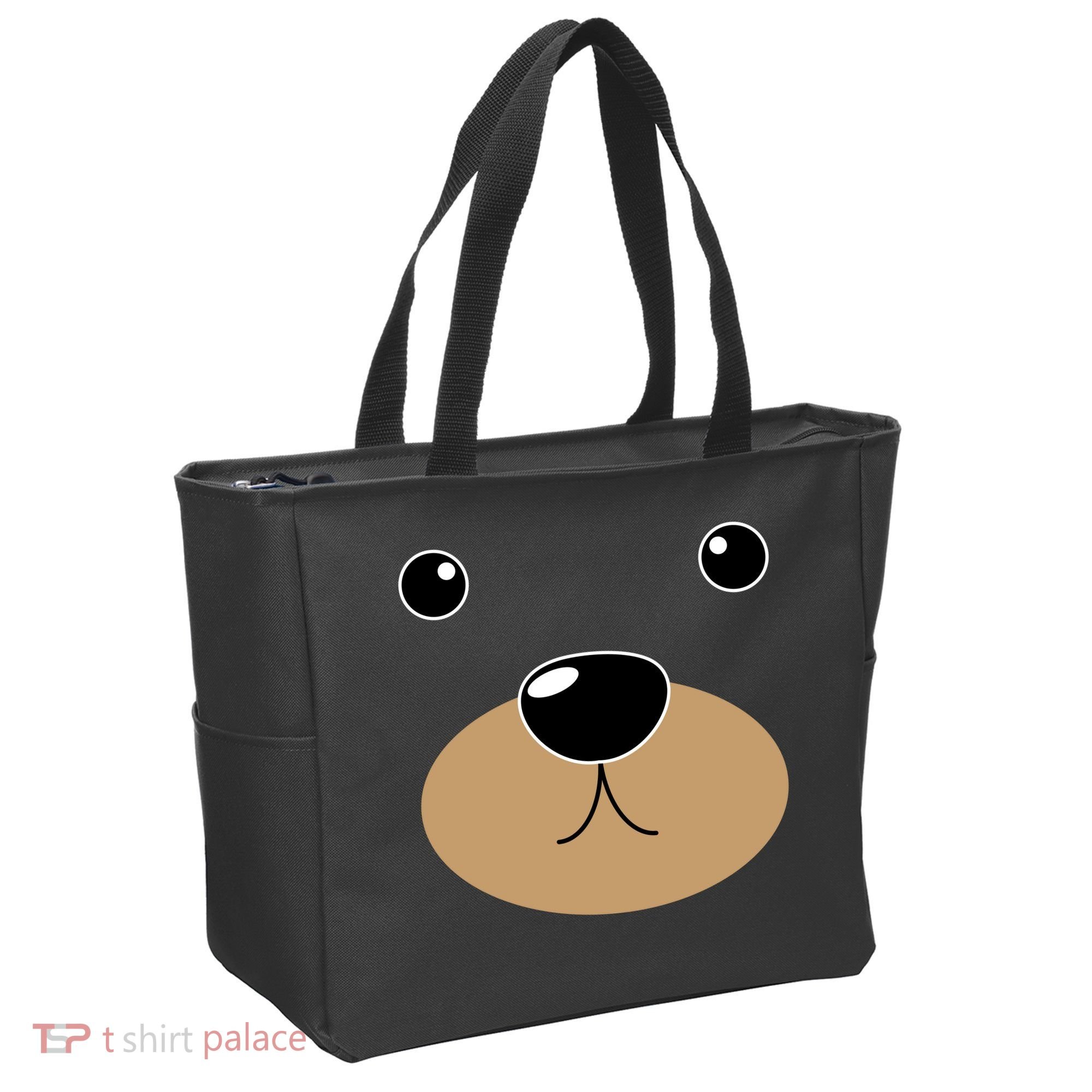 Bear Costume Face Tote Bag