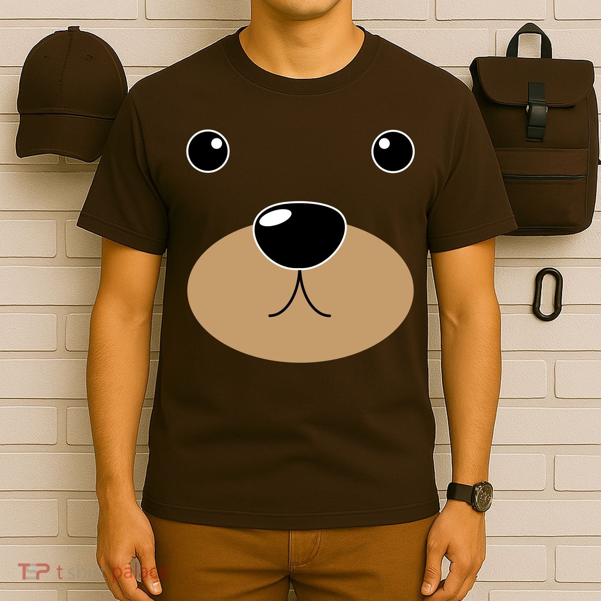 Bear Costume Face T-Shirt