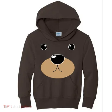 Bear Costume Face Kids Hoodie