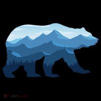 Bear Double Exposure Surreal Wildlife Backpack thumb 2