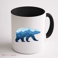 Bear Double Exposure Surreal Wildlife Coffee Mug thumb 1