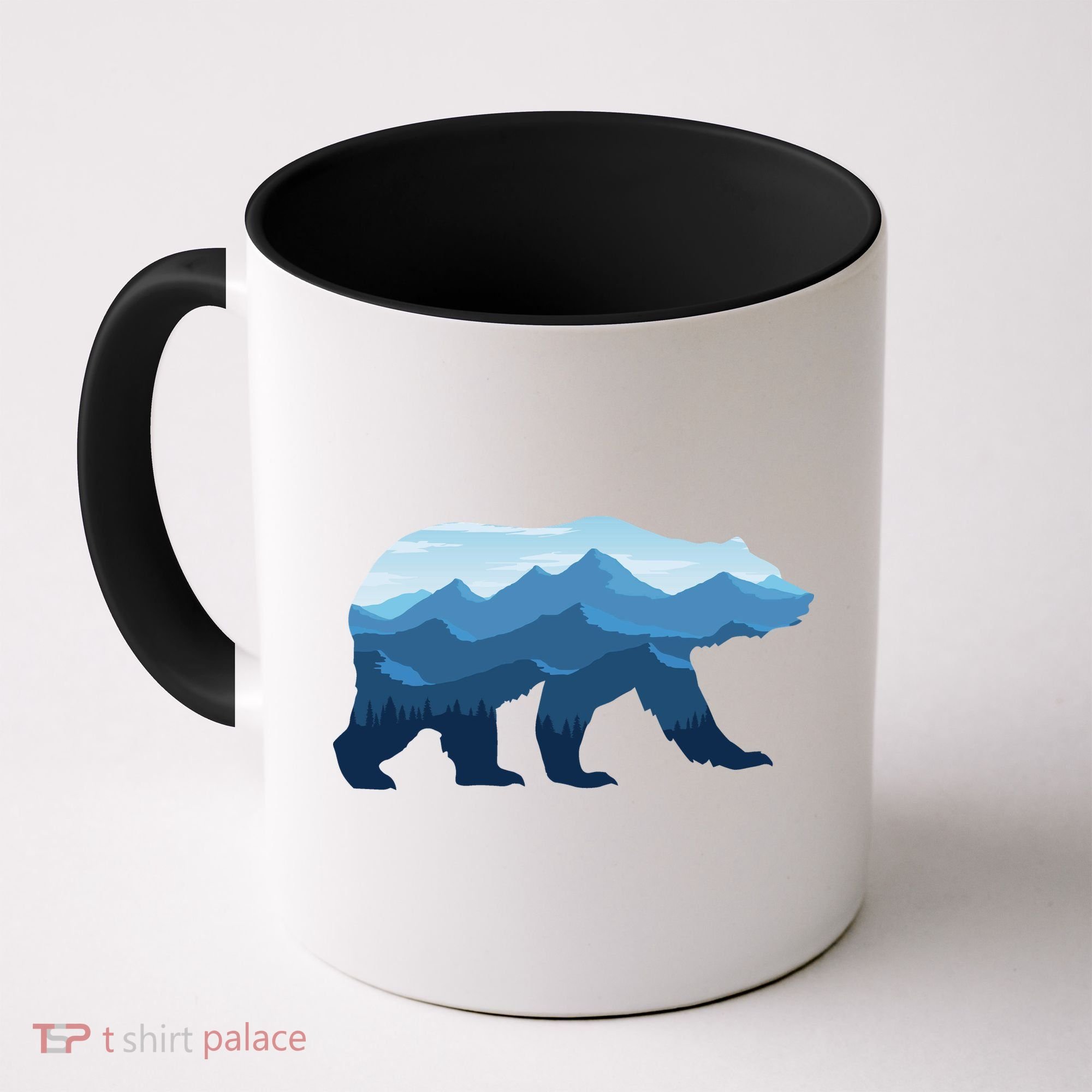 Bear Double Exposure Surreal Wildlife Coffee Mug