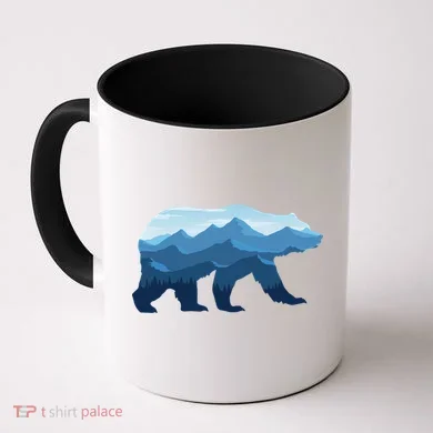 Bear Double Exposure Surreal Wildlife Coffee Mug