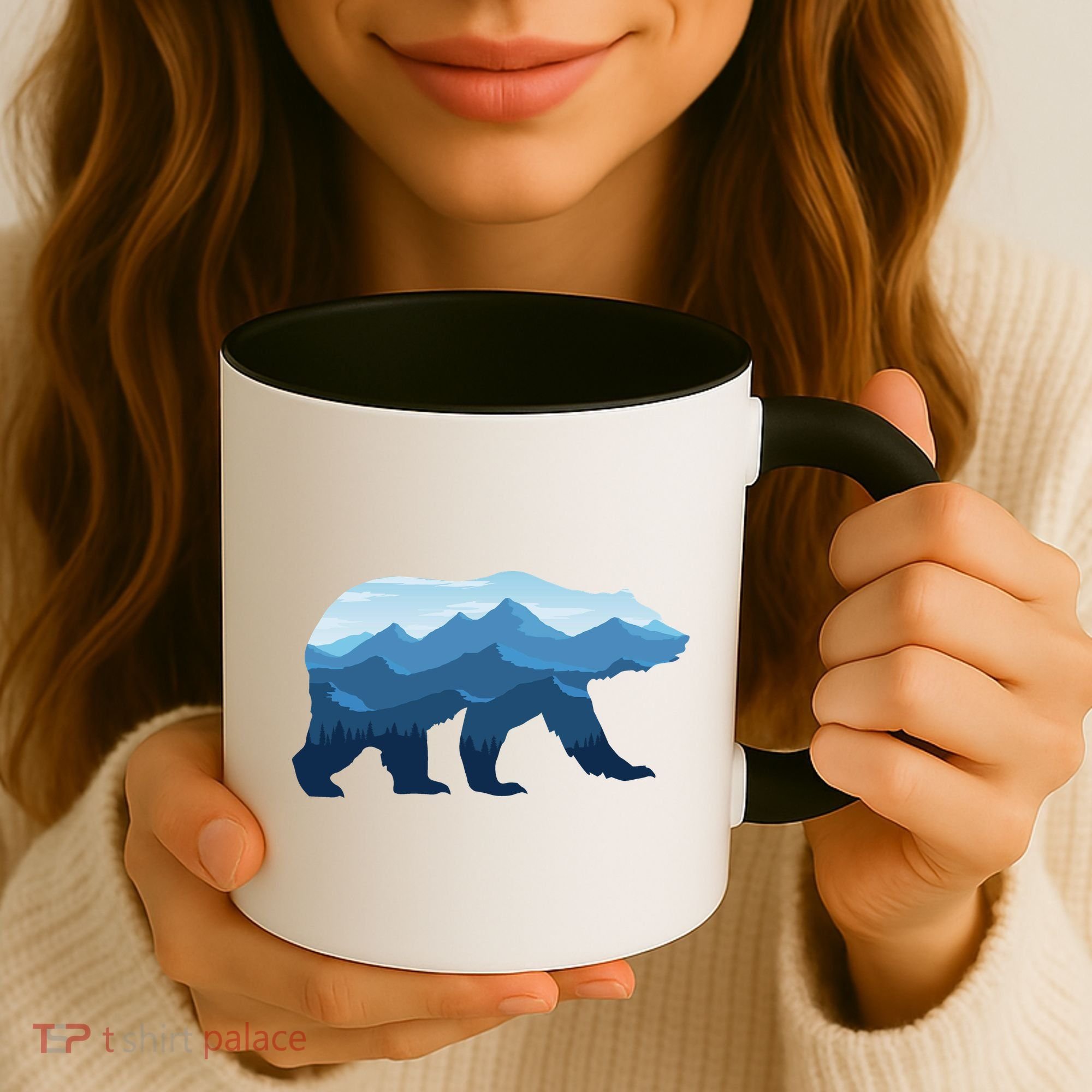 Bear Double Exposure Surreal Wildlife Coffee Mug