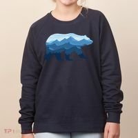 Bear Double Exposure Surreal Wildlife Women's Sweatshirt thumb 0