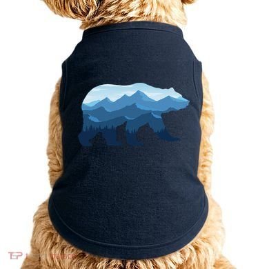 Bear Double Exposure Surreal Wildlife Doggie Tank
