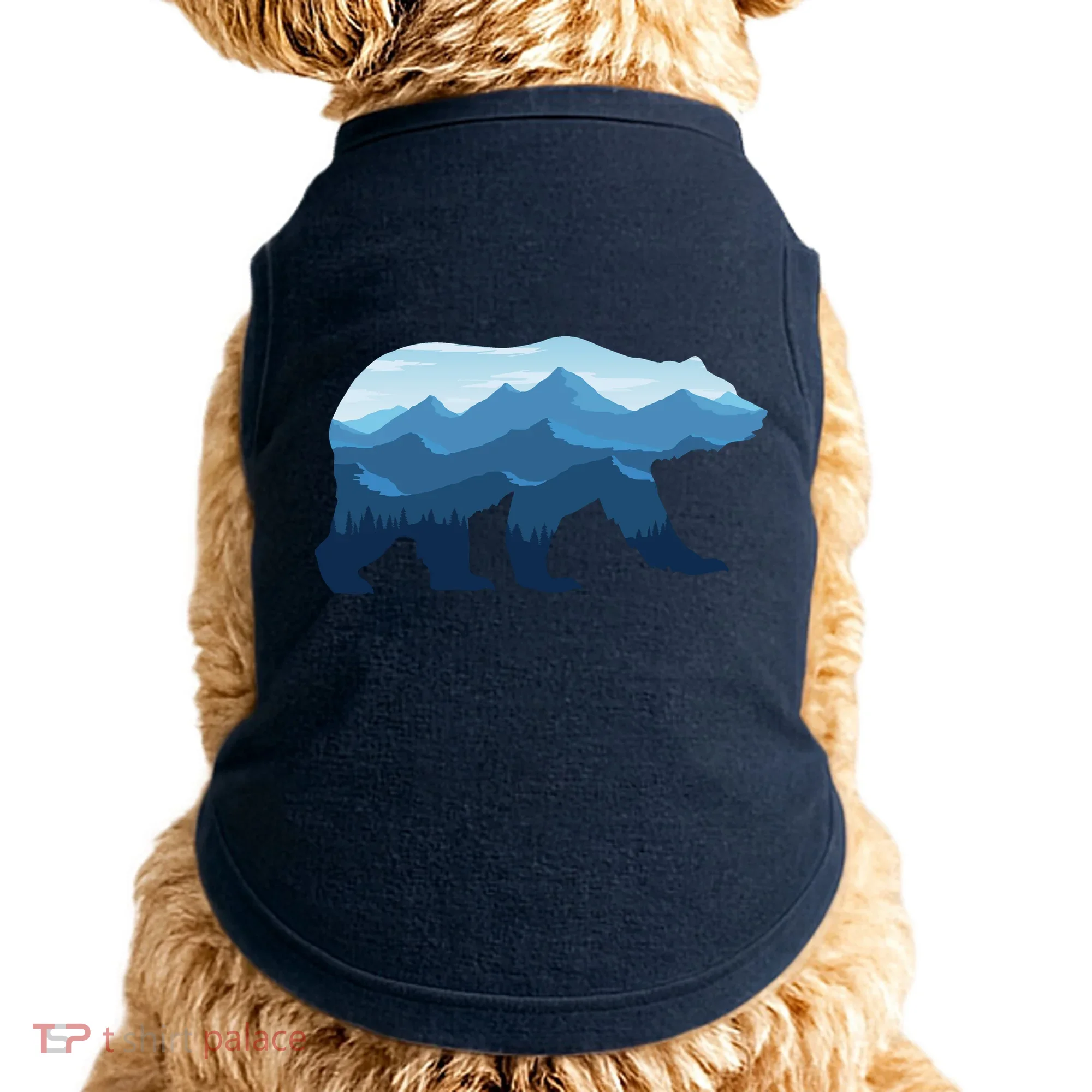 Bear Double Exposure Surreal Wildlife Doggie Tank