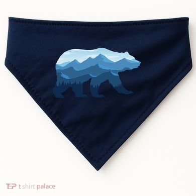 Bear Double Exposure Surreal Wildlife USA-Made Doggie Bandana
