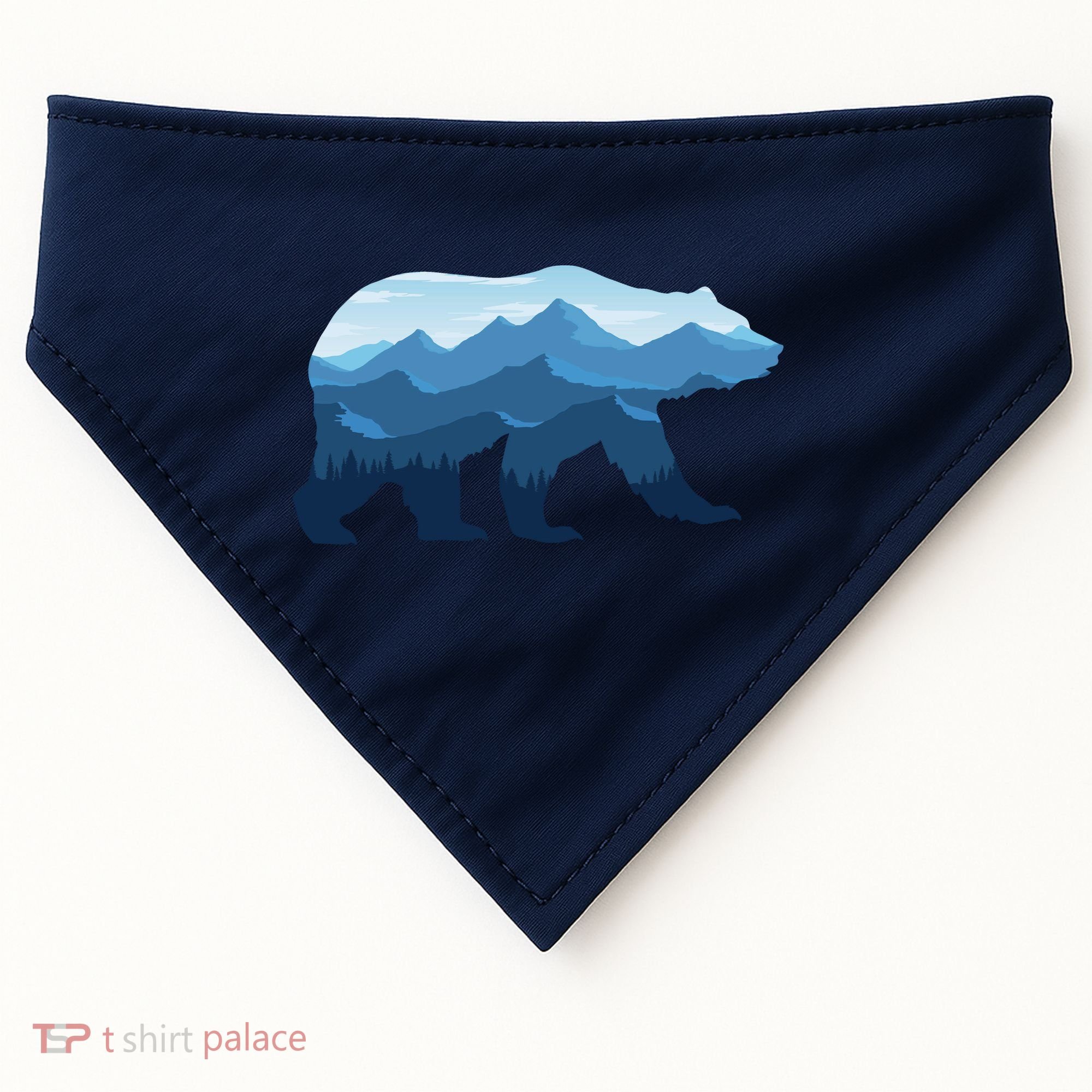 Bear Double Exposure Surreal Wildlife USA-Made Doggie Bandana