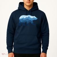 Bear Double Exposure Surreal Wildlife Hoodie thumb 2