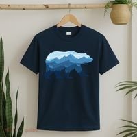 Bear Double Exposure Surreal Wildlife T-Shirt thumb 2