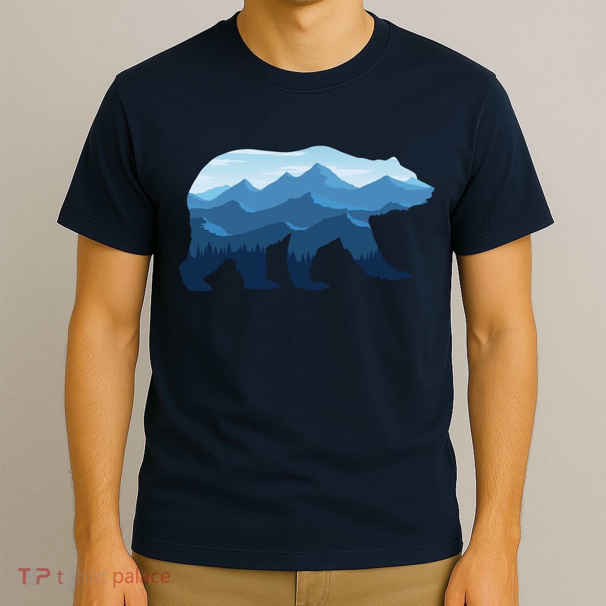 Bear Double Exposure Surreal Wildlife T-Shirt