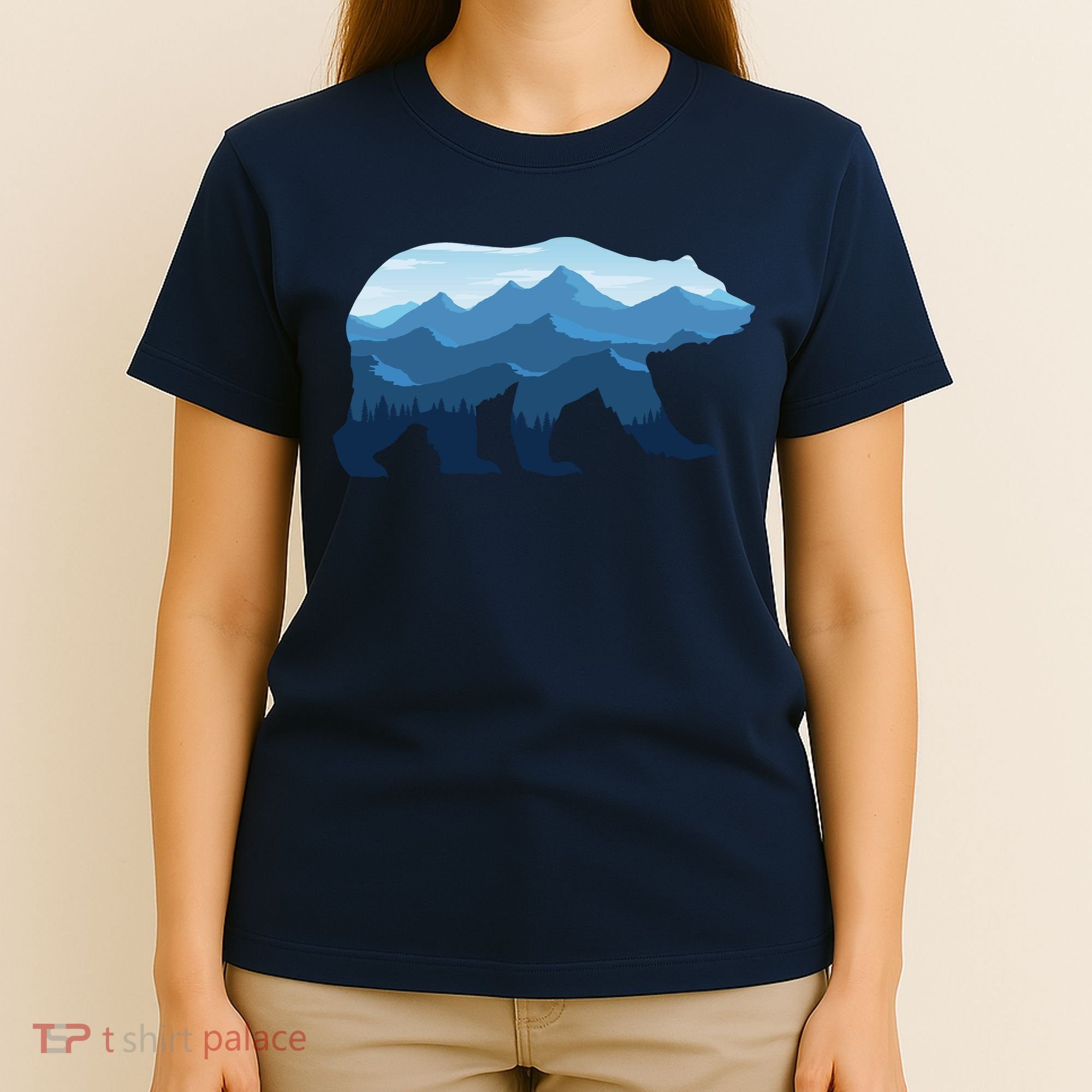 Bear Double Exposure Surreal Wildlife T-Shirt
