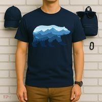 Bear Double Exposure Surreal Wildlife T-Shirt thumb 6