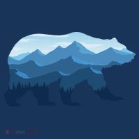 Bear Double Exposure Surreal Wildlife Polo thumb 2