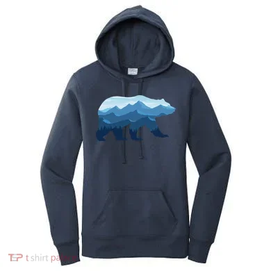 Bear Double Exposure Surreal Wildlife Women's Hoodie