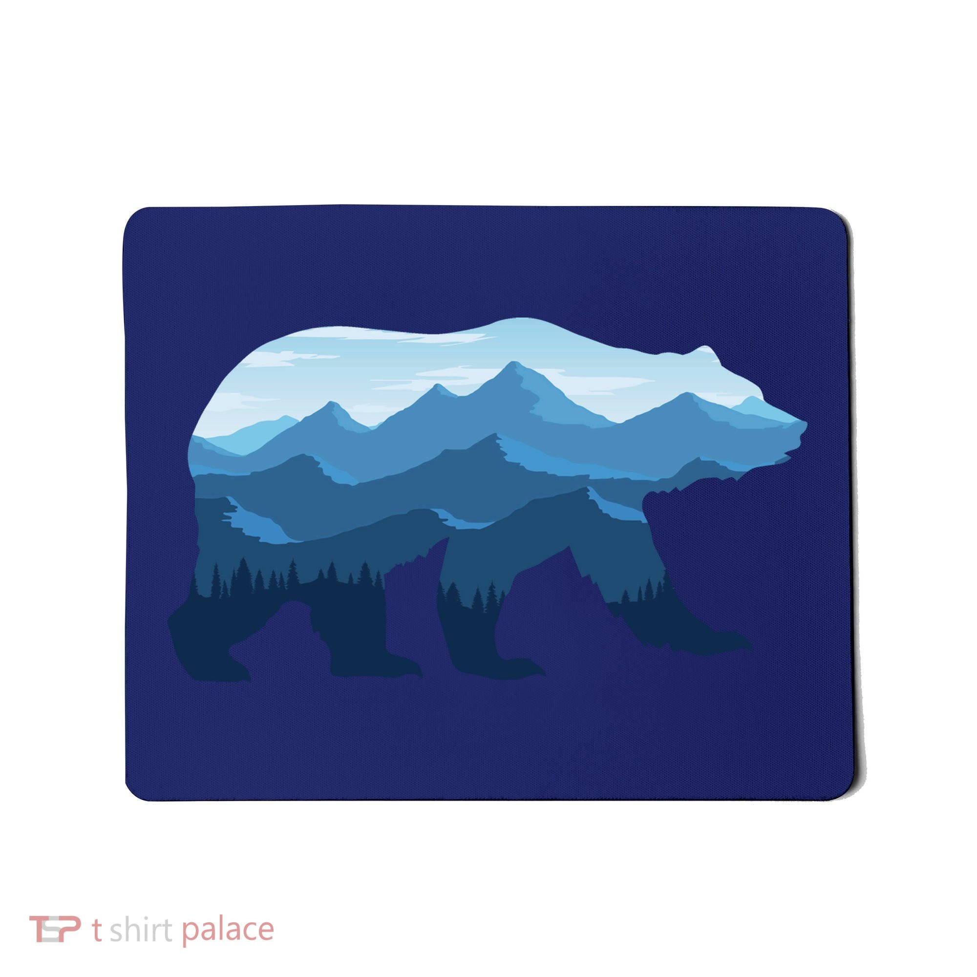 Bear Double Exposure Surreal Wildlife Mousepad
