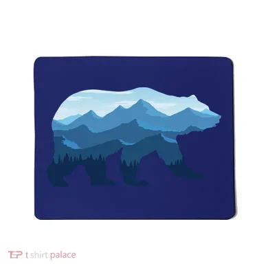 Bear Double Exposure Surreal Wildlife Mousepad