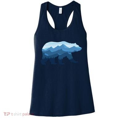 Bear Double Exposure Surreal Wildlife Women's Tank Top