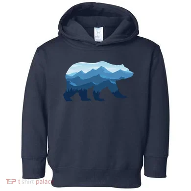 Bear Double Exposure Surreal Wildlife Toddler Hoodie
