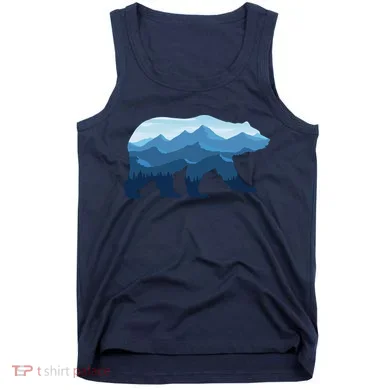 Bear Double Exposure Surreal Wildlife Tank Top