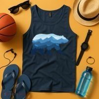 Bear Double Exposure Surreal Wildlife Tank Top thumb 4