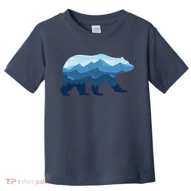 Bear Double Exposure Surreal Wildlife Toddler T-Shirt