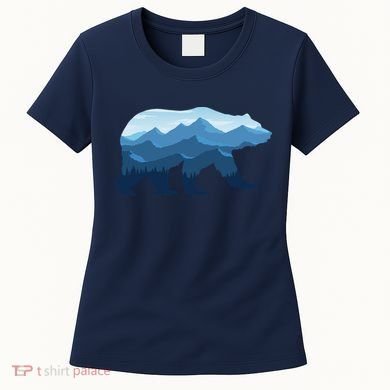 Bear Double Exposure Surreal Wildlife Women's T-Shirt