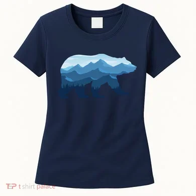 Bear Double Exposure Surreal Wildlife Women's T-Shirt