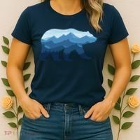Bear Double Exposure Surreal Wildlife Women's T-Shirt thumb 2