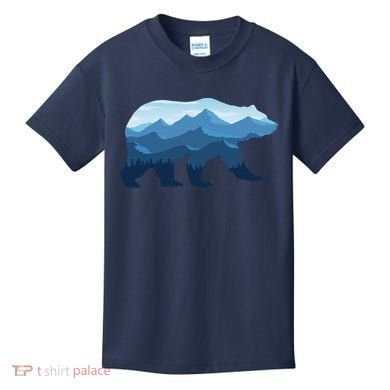 Bear Double Exposure Surreal Wildlife Kids T-Shirt