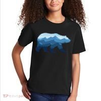 Bear Double Exposure Surreal Wildlife Kids T-Shirt thumb 2