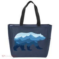 Bear Double Exposure Surreal Wildlife Tote Bag thumb 0