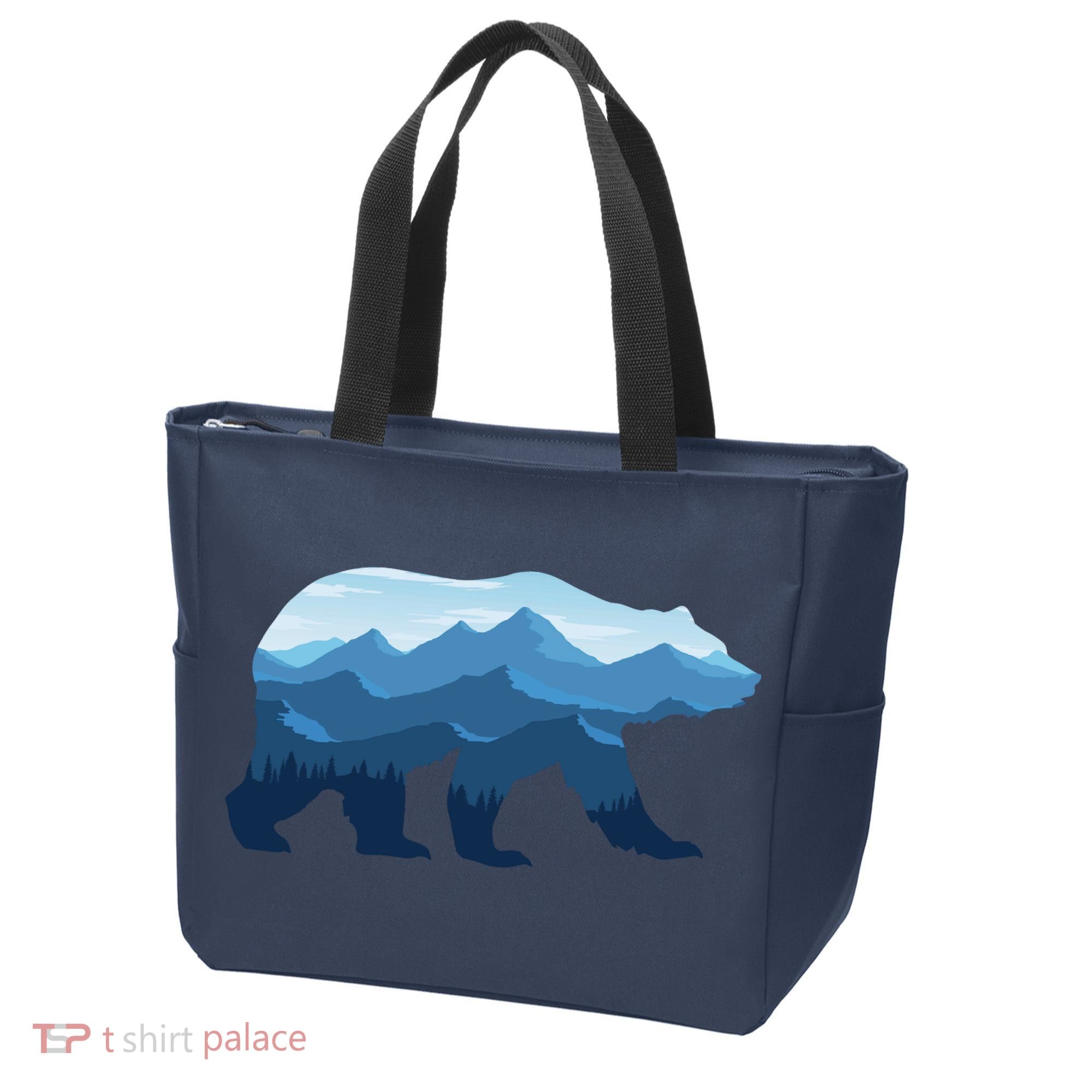 Bear Double Exposure Surreal Wildlife Tote Bag