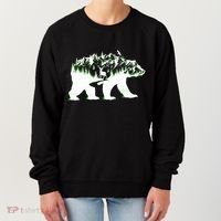 Bear Forest Deer Wilderness Mountains Women's Sweatshirt thumb 0