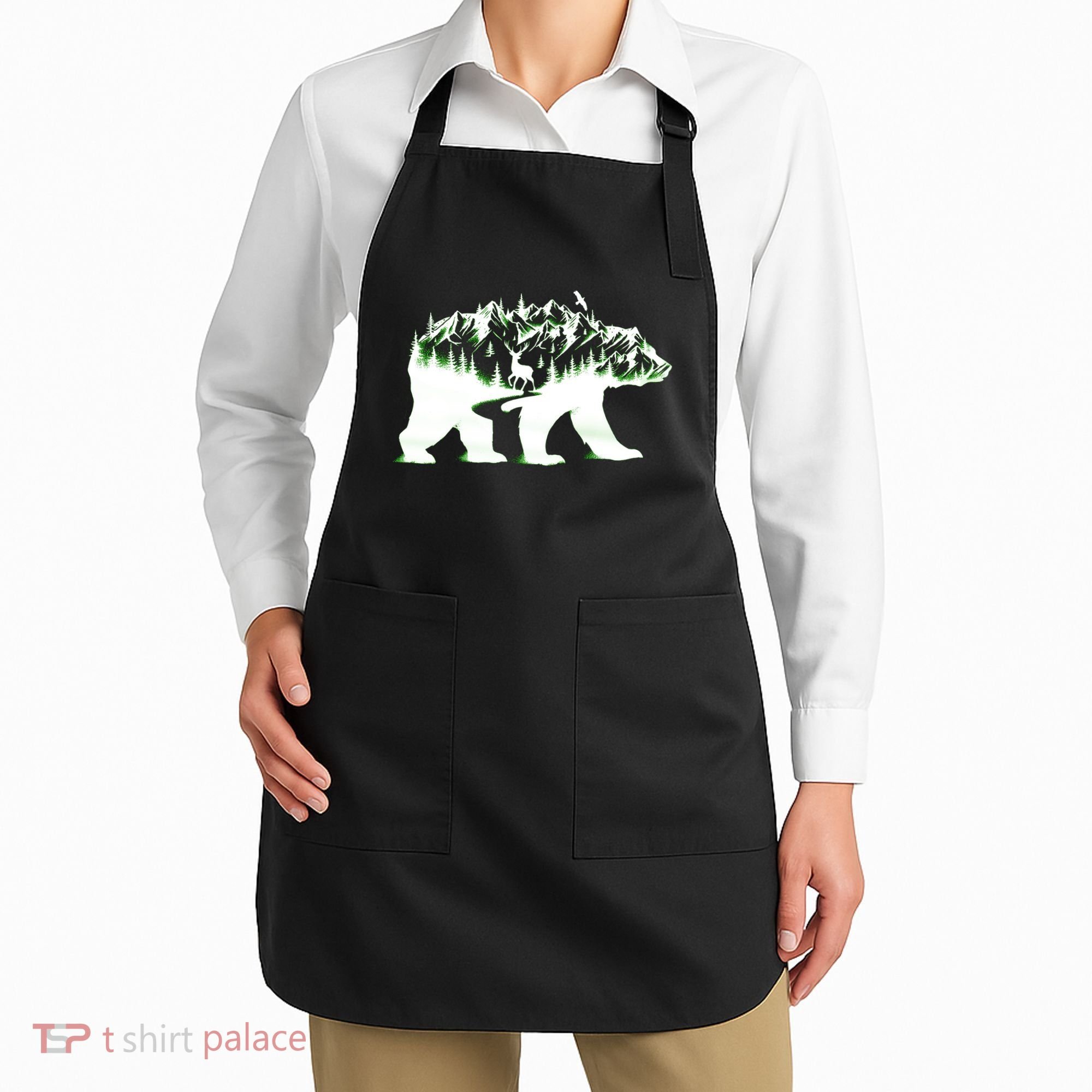 Bear Forest Deer Wilderness Mountains Apron