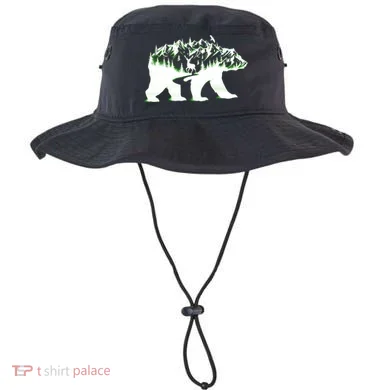 Bear Forest Deer Wilderness Mountains Bucket Hat