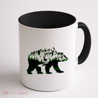 Bear Forest Deer Wilderness Mountains Coffee Mug thumb 1