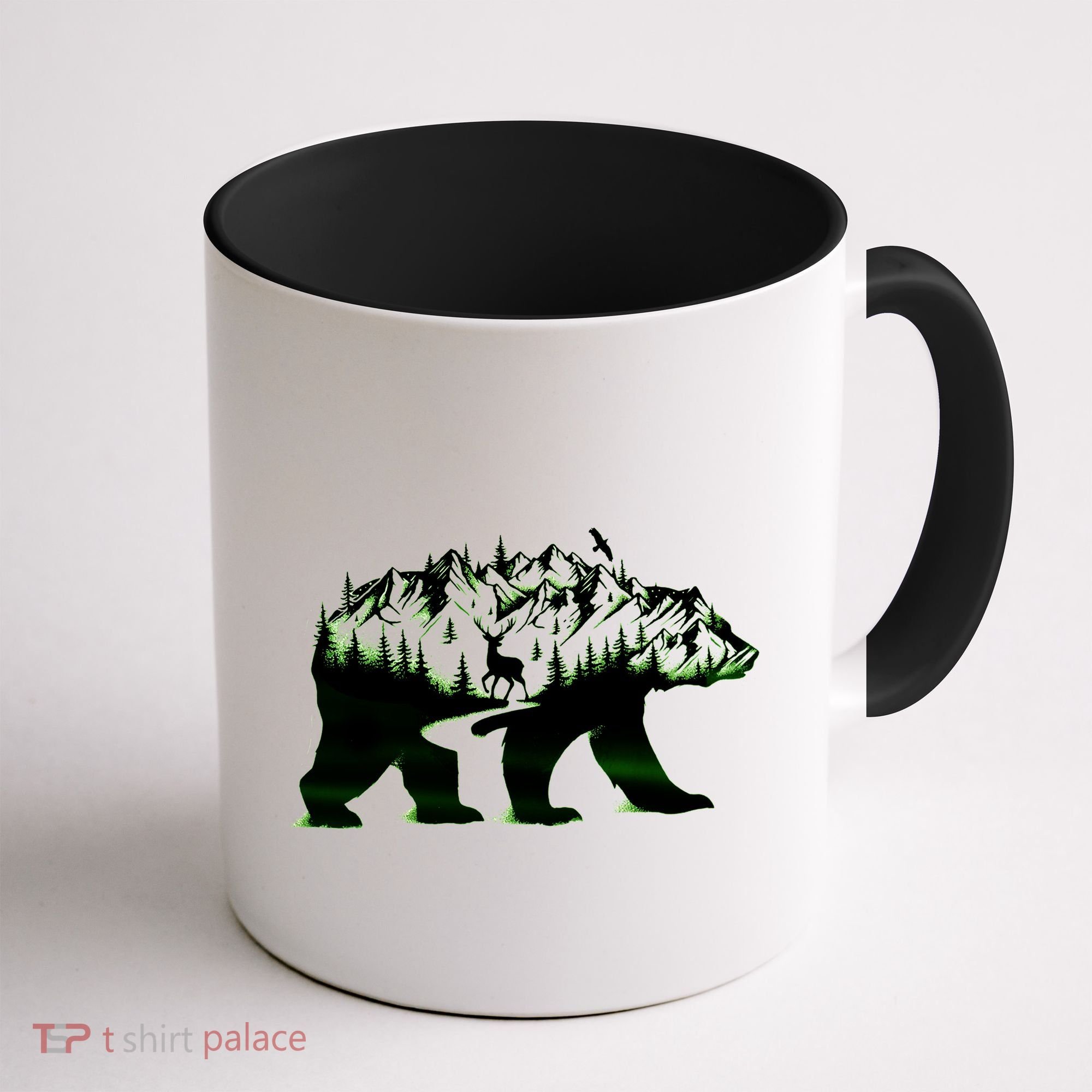 Bear Forest Deer Wilderness Mountains Coffee Mug