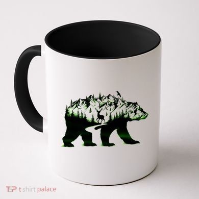 Bear Forest Deer Wilderness Mountains Coffee Mug