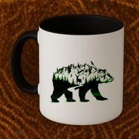 Bear Forest Deer Wilderness Mountains Coffee Mug thumb 2