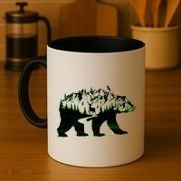 Bear Forest Deer Wilderness Mountains Coffee Mug thumb 4